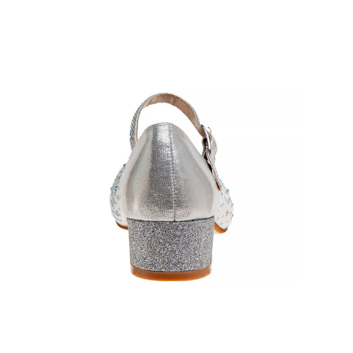 Silver | Girls' Buckled Block Heel Dress Shoes