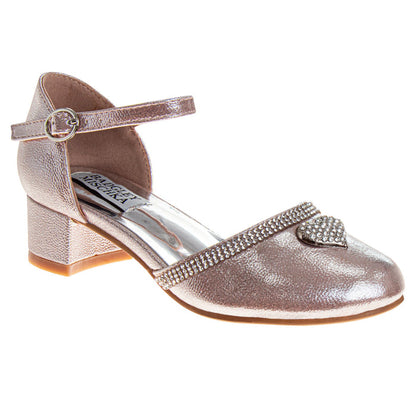 Pink | Girls' d'Orsay Dress Shoes Front Side