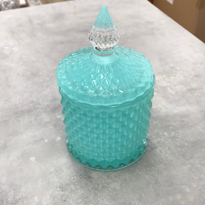 Glass Trinket Cruz Teal Medium
