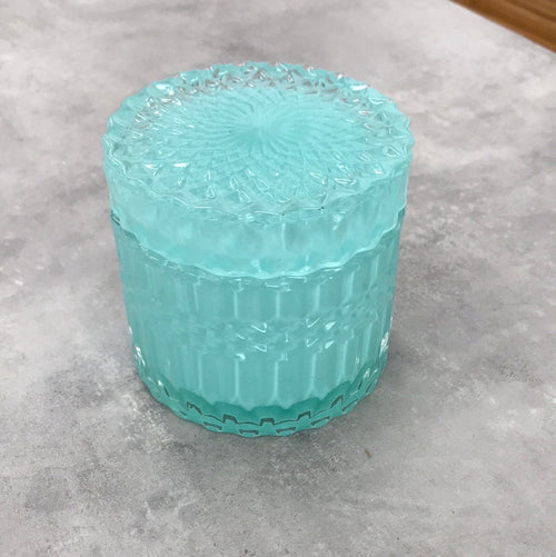 Glass Trinket Vers Teal Small
