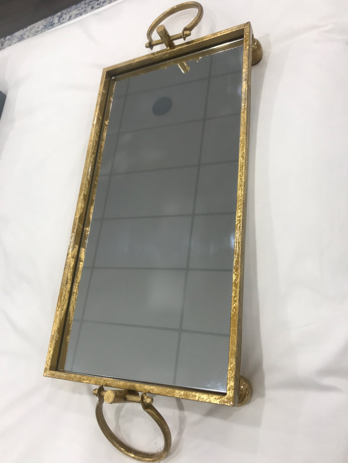 Gold Iron Rectangle Tray Small