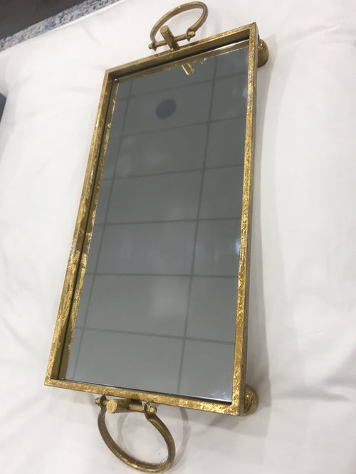 Gold Iron Rectangle Tray Small