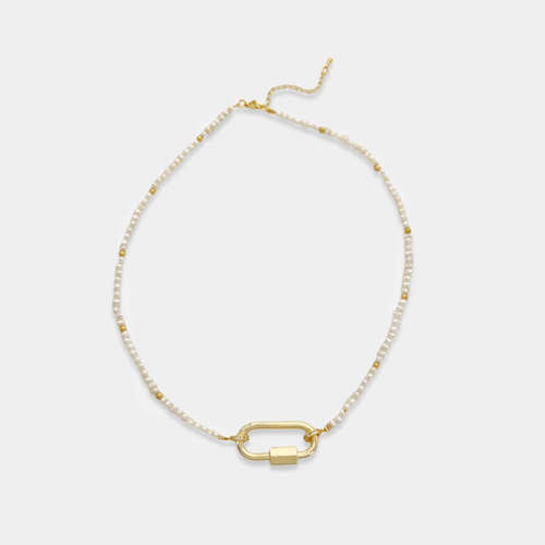 Carabiner Pearl Necklace