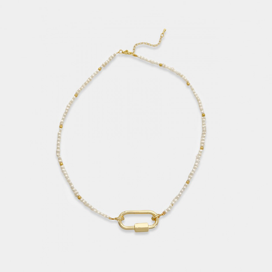 Carabiner Pearl Necklace