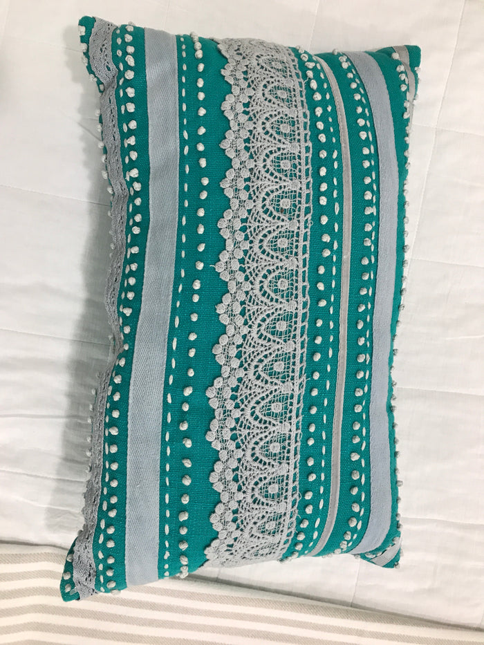 Green Lace Cushion