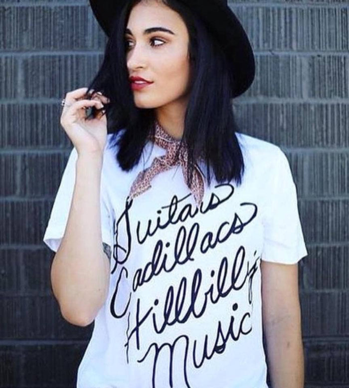 Guitars Cadillacs- White Tee