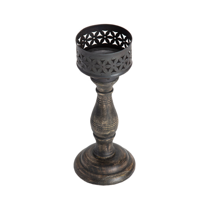 Handcrafted Ornate Baroque Pillar Candle Sml