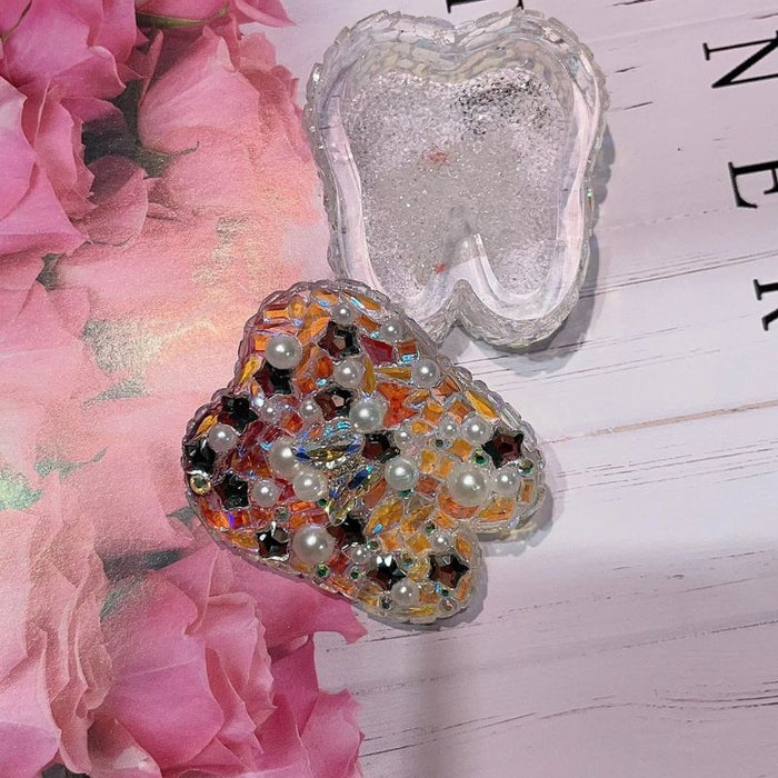 Handmade Diamond A Tooth Storage Jar Resin Molds