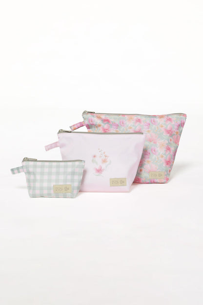 ACCESSORIES Handy Pouch Trio - Sage Wildflowers