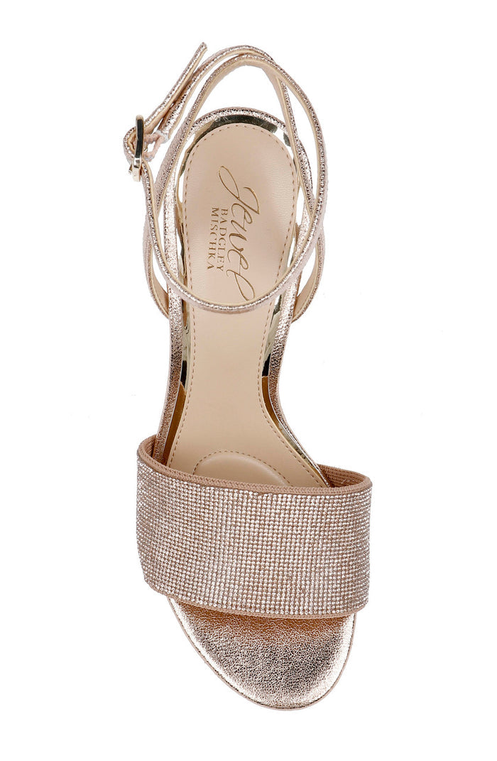 Rosegold | Hattie Block Heel Sandal with Ankle Strap