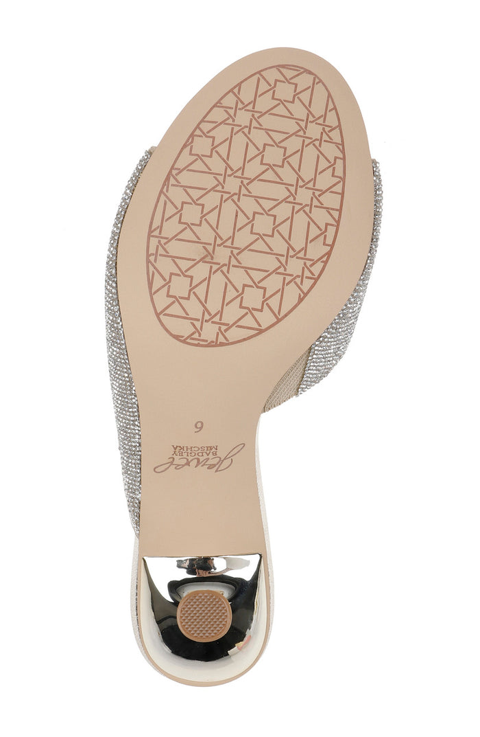 Light Gold | Haya Metallic Peep-Toe Mules