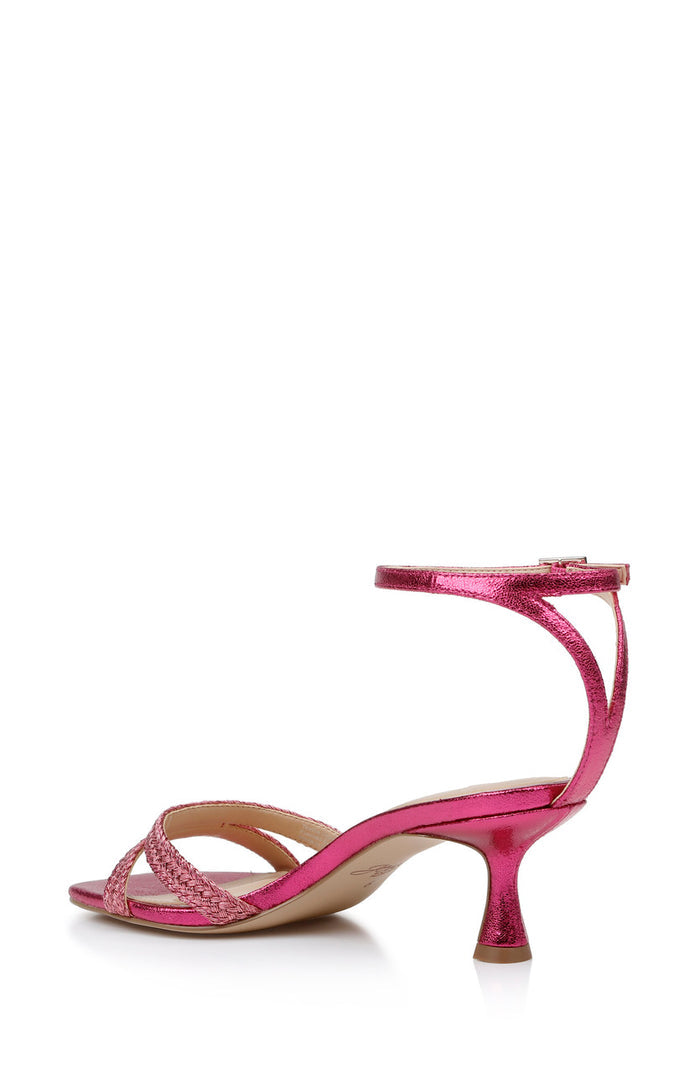 Met Pink | Hayzel Metallic Kitten Heel Sandal