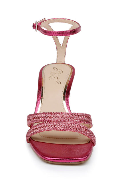 Met Pink | Hayzel Metallic Kitten Heel Sandal