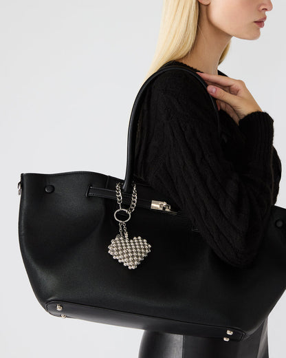 HEART BAG CHARM SILVER