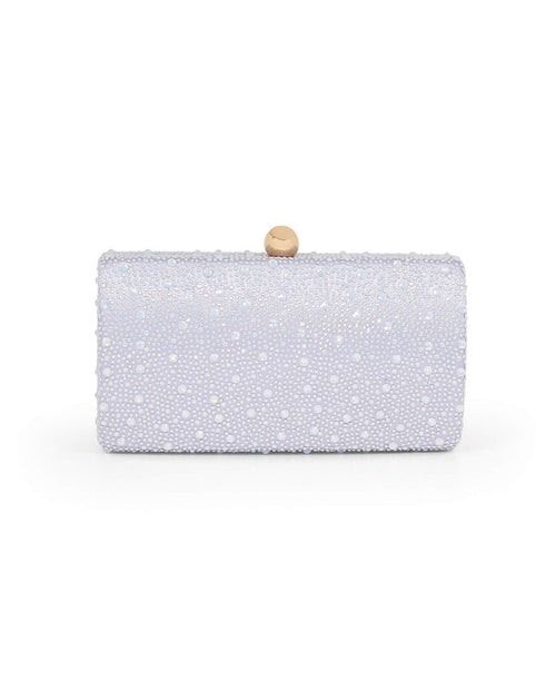 Blue | Heather Opal Crystal Minaudiere Front