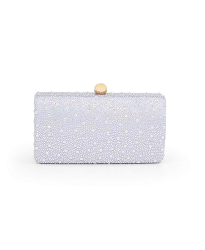 Blue | Heather Opal Crystal Minaudiere Back