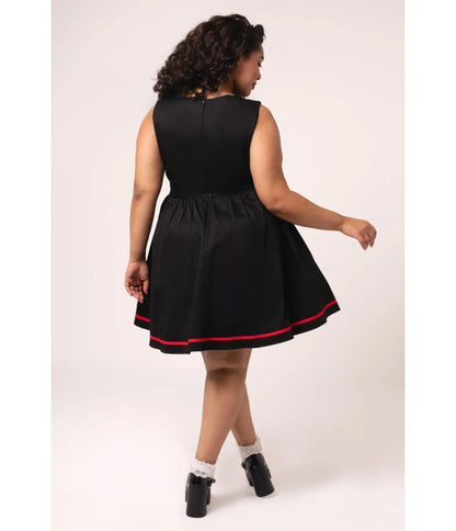 Hell Bunny Black Heart Cutout Lucie Mini Dress