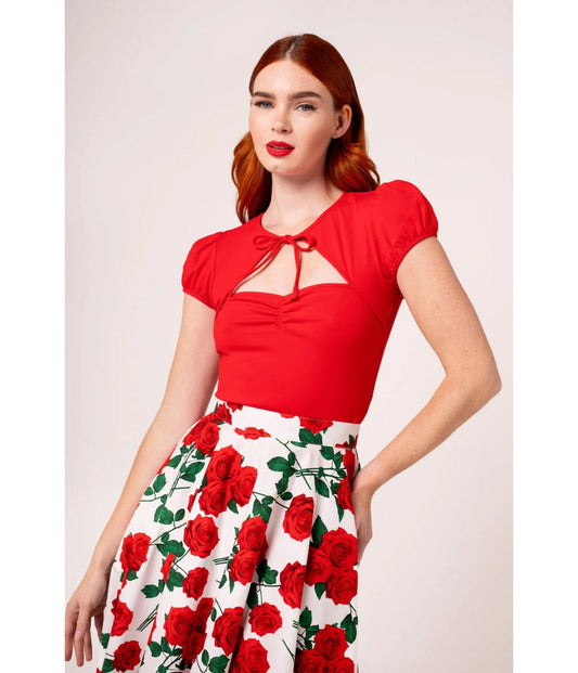 Hell Bunny Red Priscilla Top