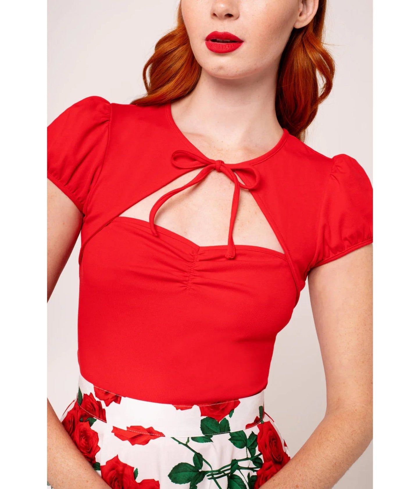 Hell Bunny Red Priscilla Top