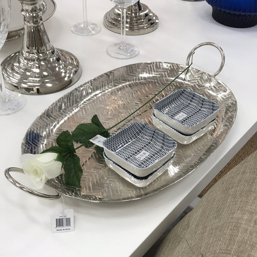 Hilda Oval Silver Tray