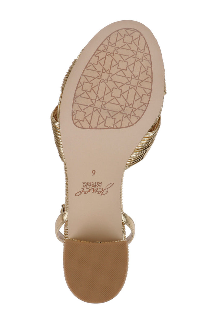 Gold | Hudson Pleated Sandal Bottom
