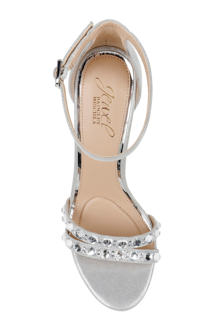 Silver | Hustle Platform with Gemstone-Studded Straps