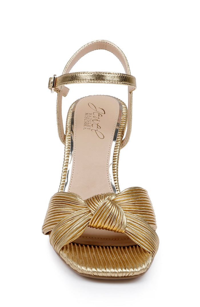 Gold | Hydee Pleated Stiletto Sandal