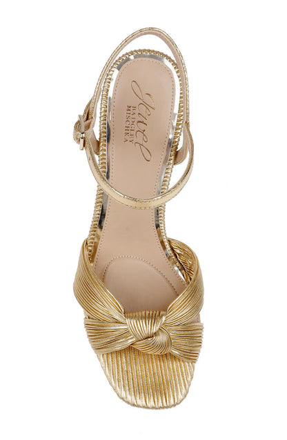 Gold | Hydee Pleated Stiletto Sandal
