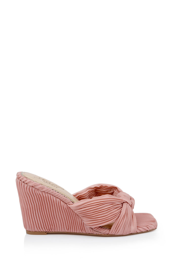 English Rose | Hype Pleated Wedge Mule