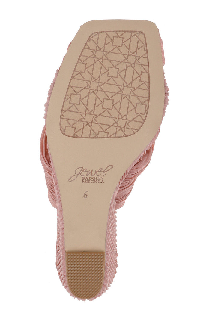 English Rose | Hype Pleated Wedge Mule