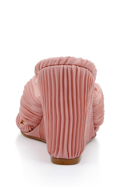 English Rose | Hype Pleated Wedge Mule