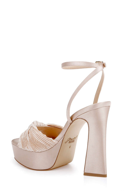 Latte Fabric | Icelynn Ankle Strap Platform Sandal Back Side