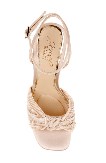 Latte Fabric | Icelynn Ankle Strap Platform Sandal Top