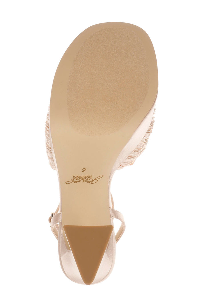 Latte Fabric | Icelynn Ankle Strap Platform Sandal Sole