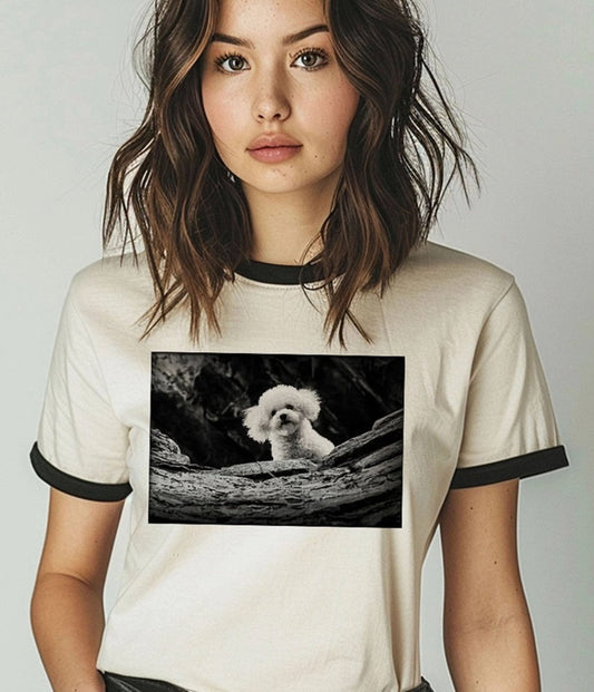 Ivory Dog & Well Unisex Ringer Graphic Tee