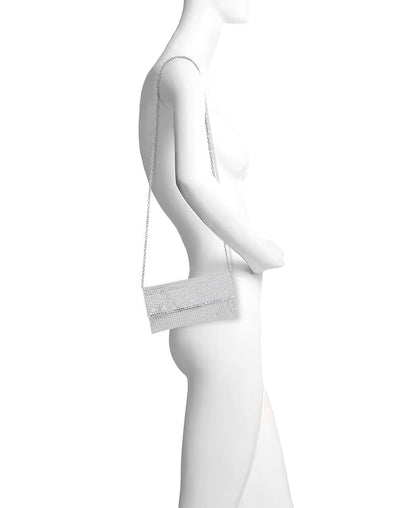 Silver | Jayden Crystal Mini Envelope Clutch Form
