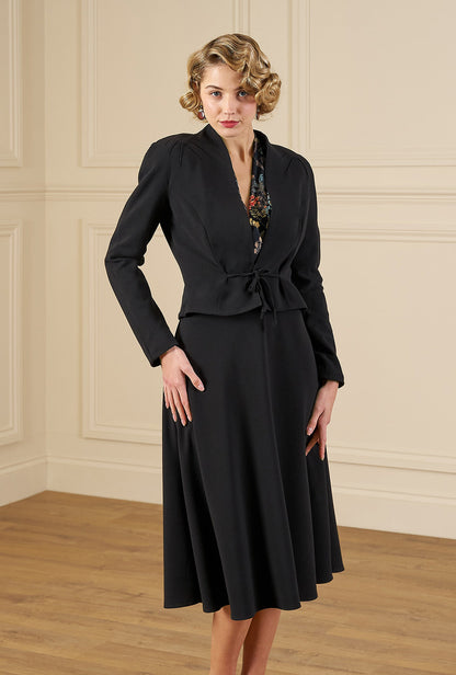 1940s Stanwyck Jacket - Black