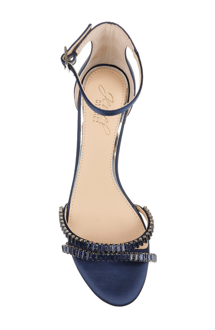 Navy | Joanne Strappy Block Heel Top