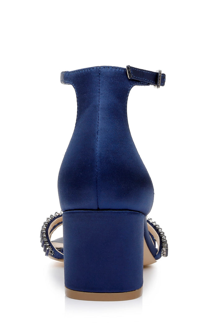 Navy | Joanne Strappy Block Heel Back