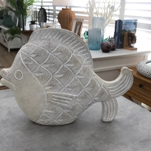 Jonie Resin Sandwich Fish Statue Large