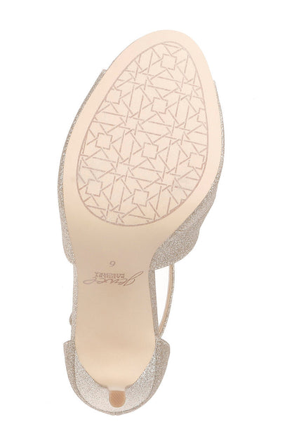 Light Gold | Jonna Glitter Peep Toe Pumps