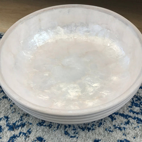 Joop White Capiz Low Dish