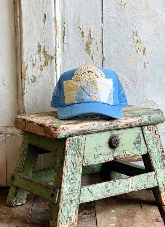 Josie Upcycled Crochet & Quilt Trucker Hat