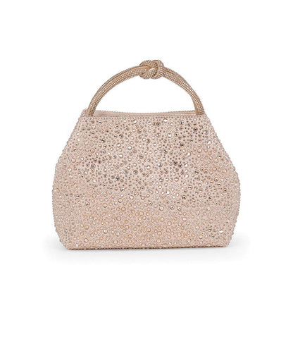 Champagne | Joy Mini Bucket Handbag Front