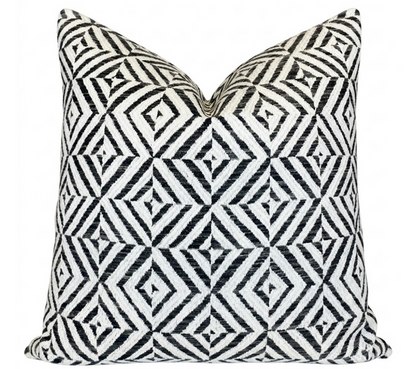 Jubilee Pillow Cover in Charcoal, Schumacher Textiles