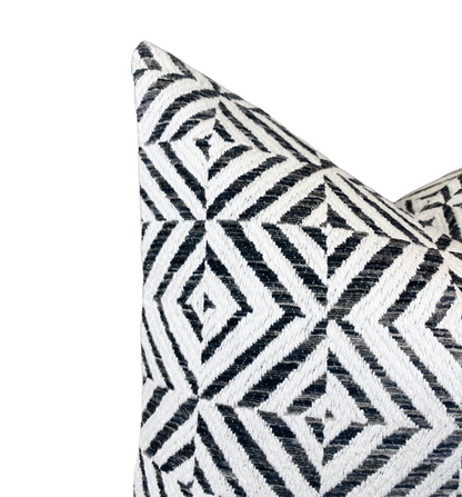 Jubilee Pillow Cover in Charcoal, Schumacher Textiles