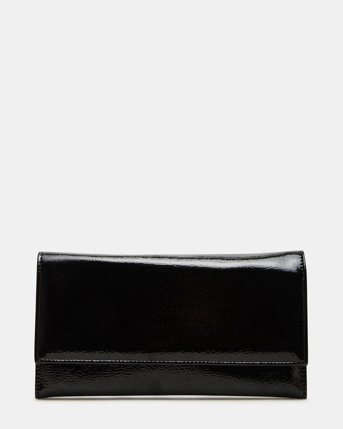 JULIANA Bag Black Patent Crossbody Clutch Handbag | Steve Madden