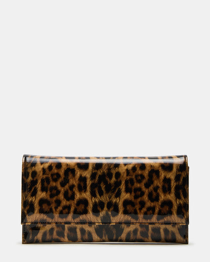 JULIANA Bag Leopard Patent Crossbody Clutch Handbag | Steve Madden