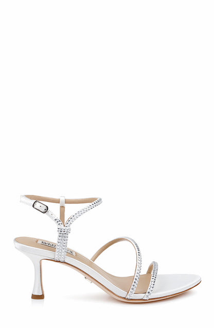 White | Juliana Cross Strap Sandals Side