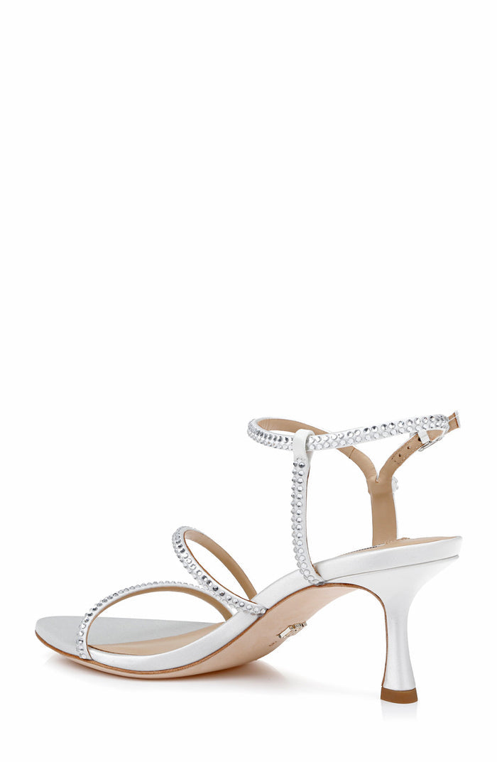 White | Juliana Cross Strap Sandals Back Side